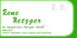 rene metzger business card